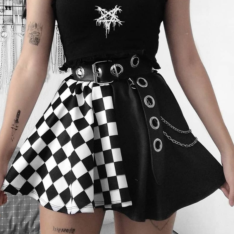 Punk Cut Out Ring Leather Belt