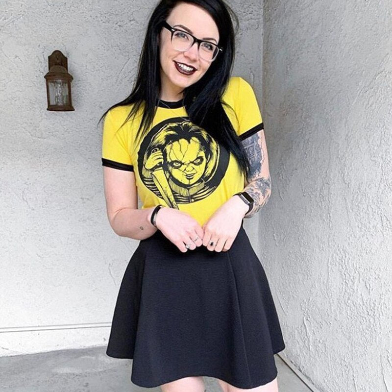 Gothic Punk Demon Death T-shirt freeshipping - Chagothic