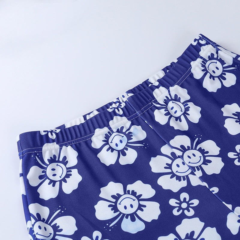 Harajuku Punk Blue Elastic Pant