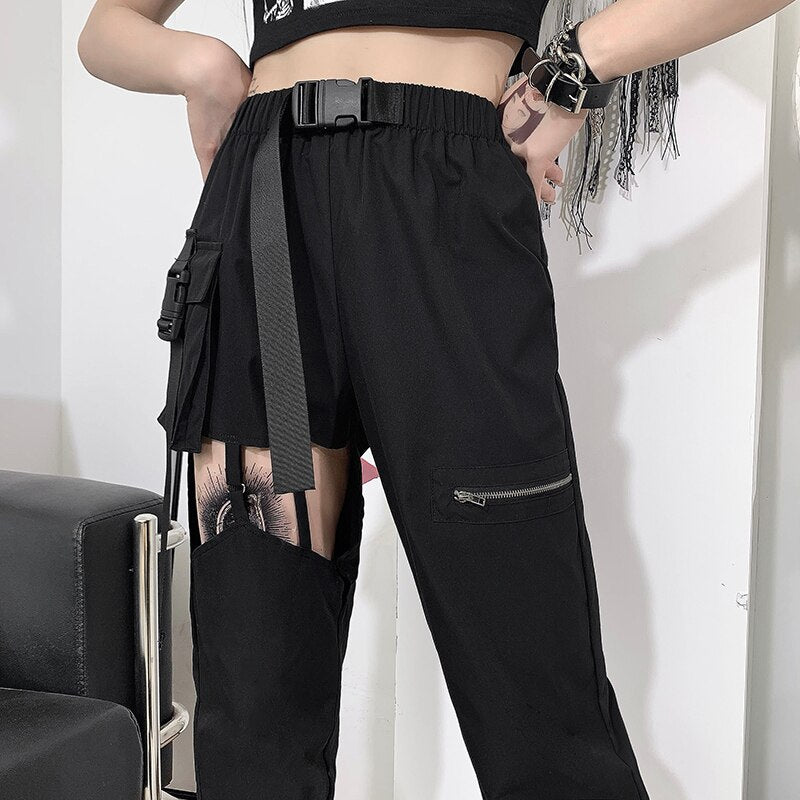 Gothic Black Cargo Pant