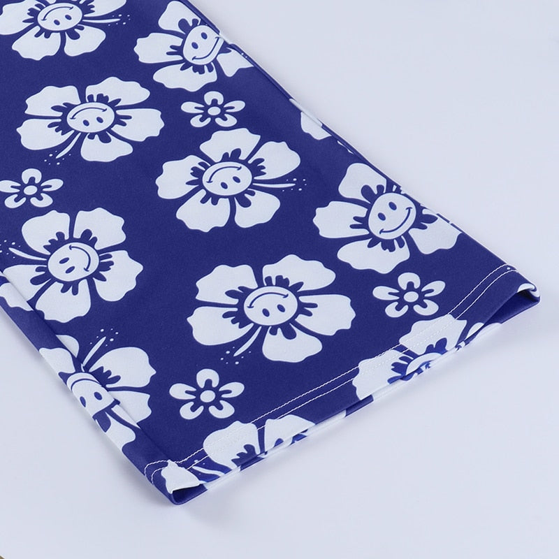 Harajuku Punk Blue Elastic Pant