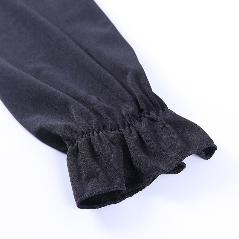 Gothic Harajuku Long Sleeve Top freeshipping - Chagothic