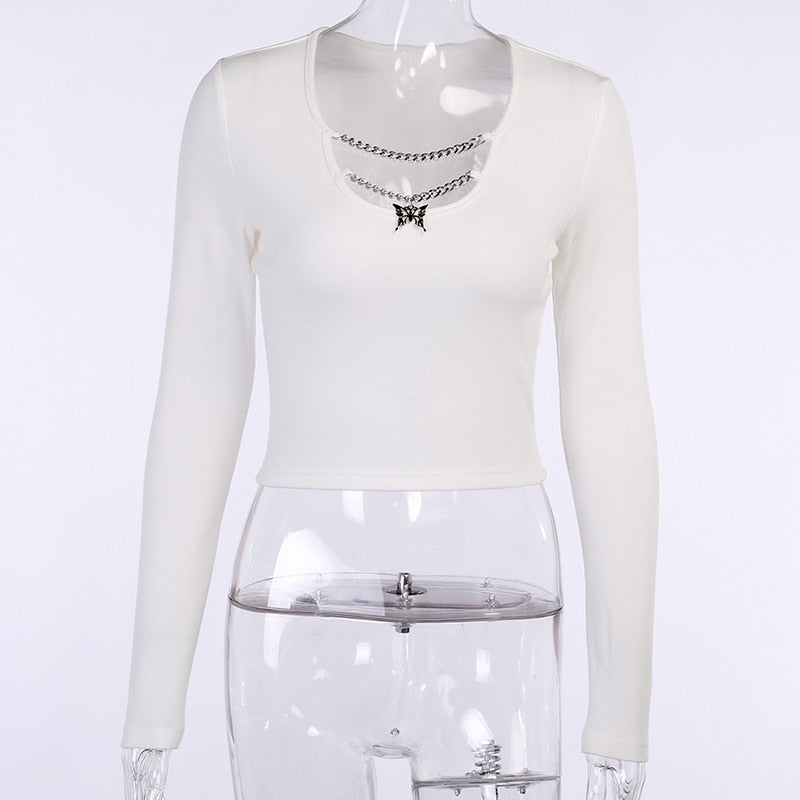 Gothic Butterfly Pendant T-shirt freeshipping - Chagothic