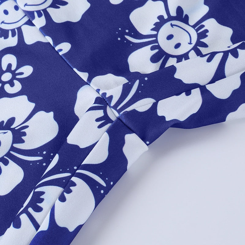 Harajuku Punk Blue Elastic Pant