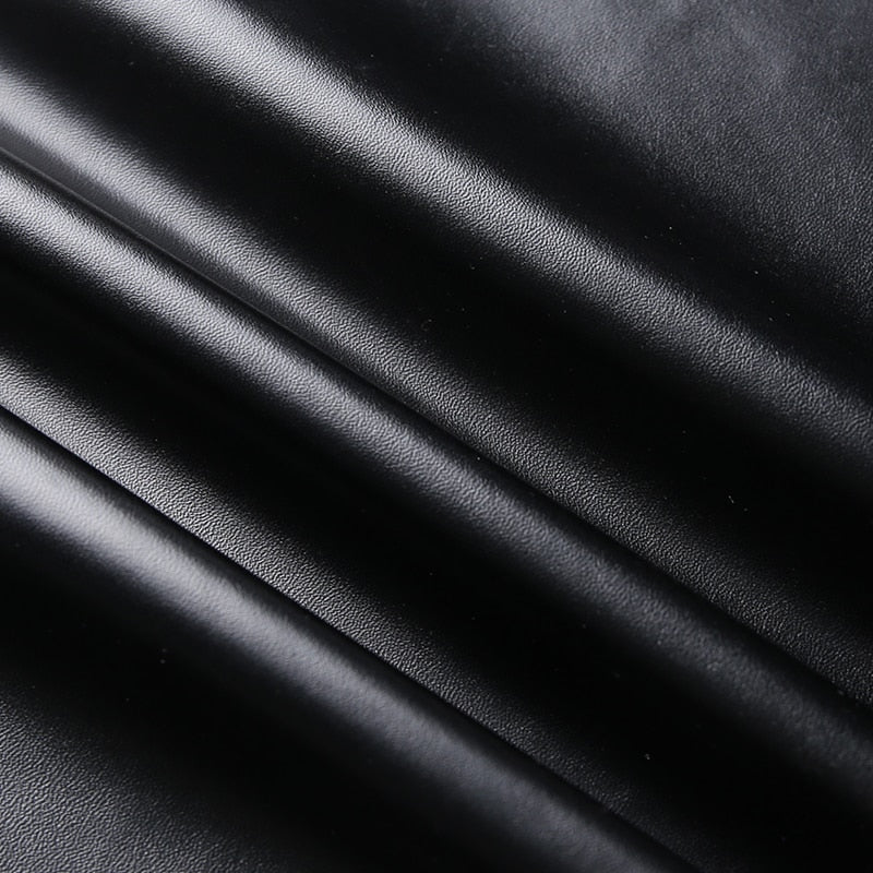 Leather High Waist Mini Skirt