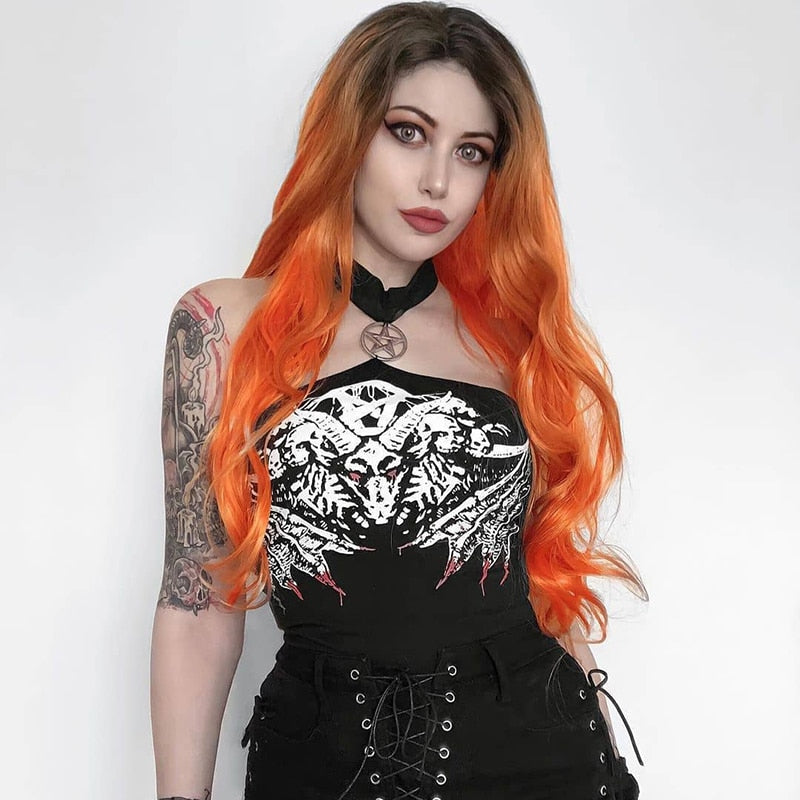 Grunge Pentagram Halter Tank