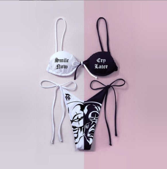 Gothic Sexy Black Bikini Goth freeshipping - Chagothic