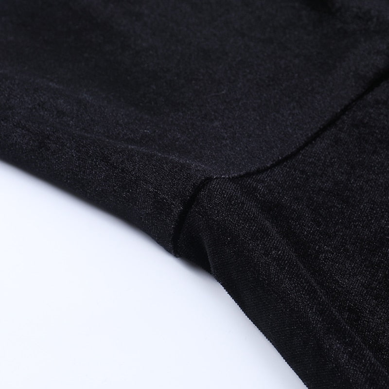 Sexy Flare Sleeve Black Dress