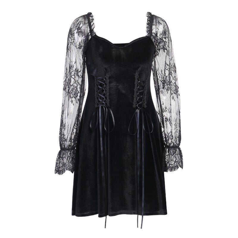 Gothic  Line Mini Dress