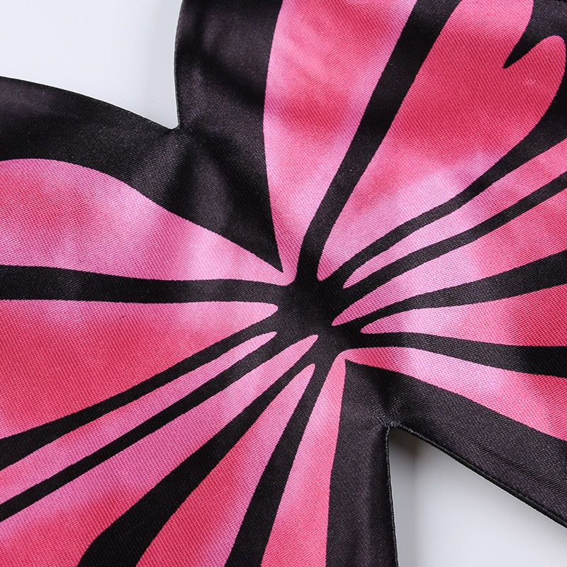 Sexy Blue Butterfly Camis Crop Top