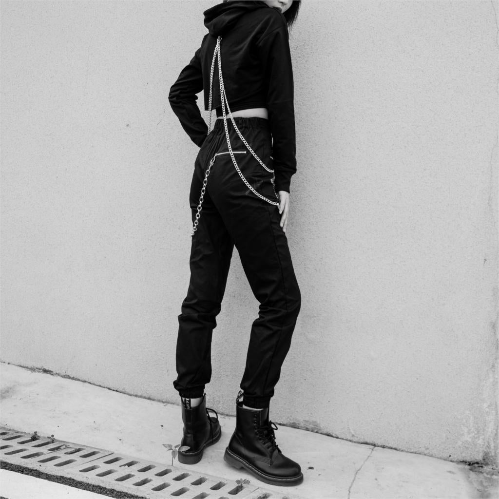 Harajuku Black Women Casual Pant