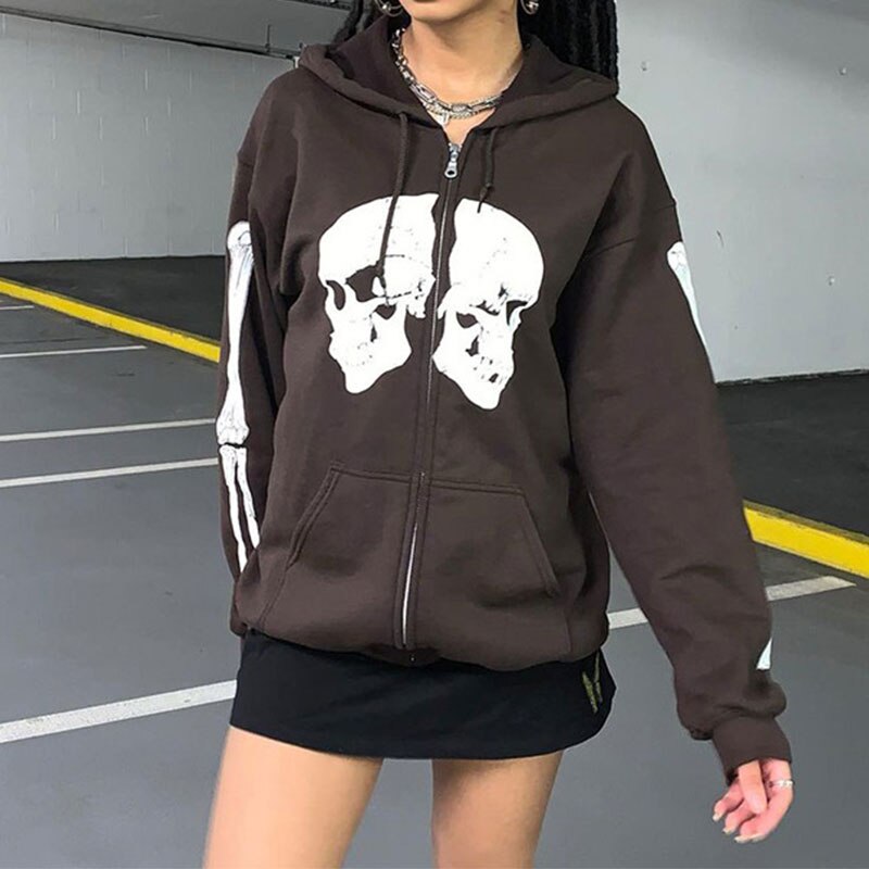 Gothic Long Sleeve Pocket Sweatshirt freeshipping - Chagothic