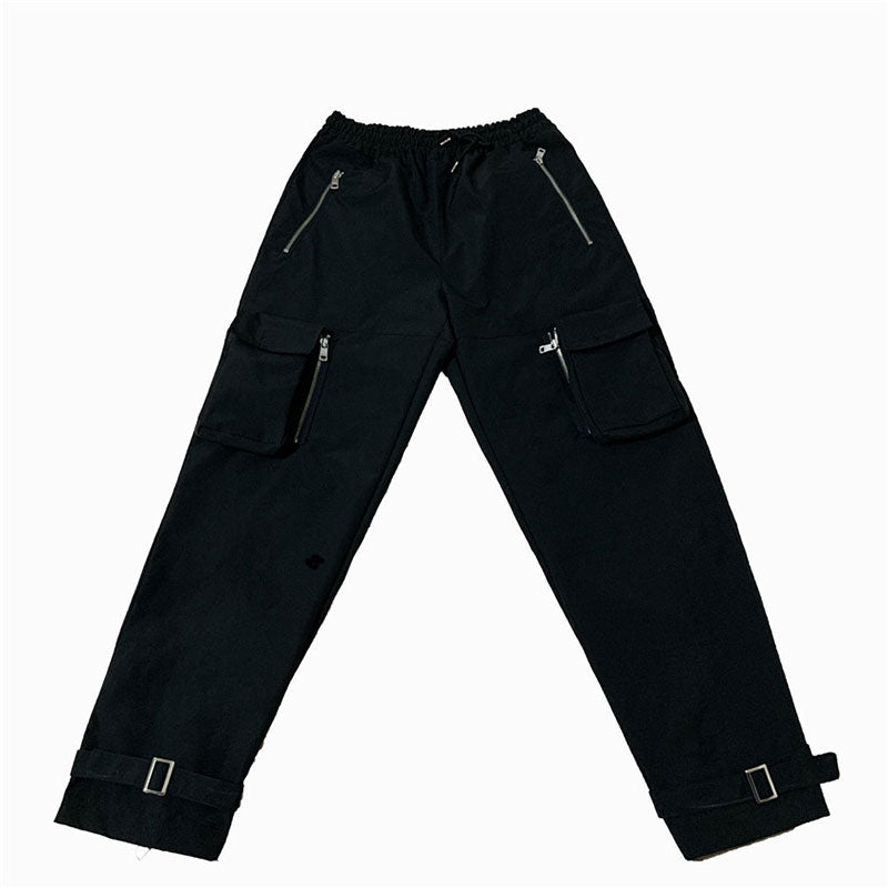 Punk Big Pocket Zipper High Waist Pant
