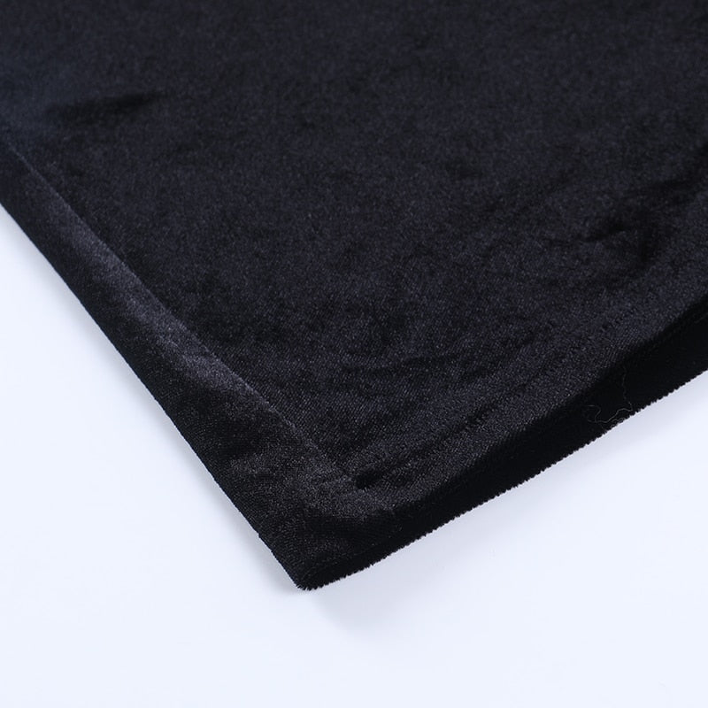 Sexy Flare Sleeve Black Dress