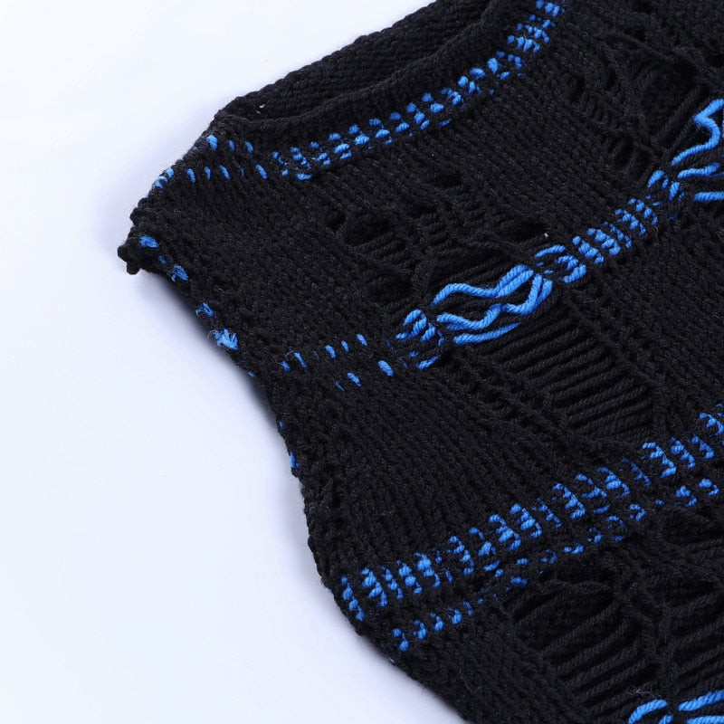 Gothic Patchwork O Neck Tank Top