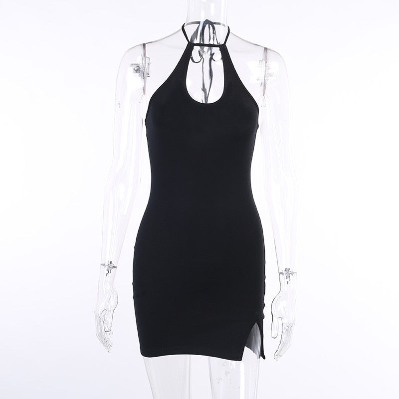 Gothic Streetwear Solid Basic Dress
