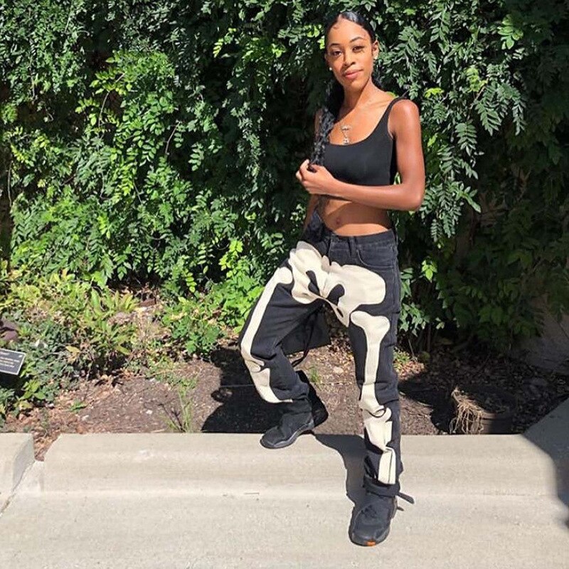 Gothic Skull Emo Print Pant