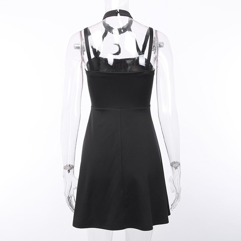 Halter Black Mini Dress