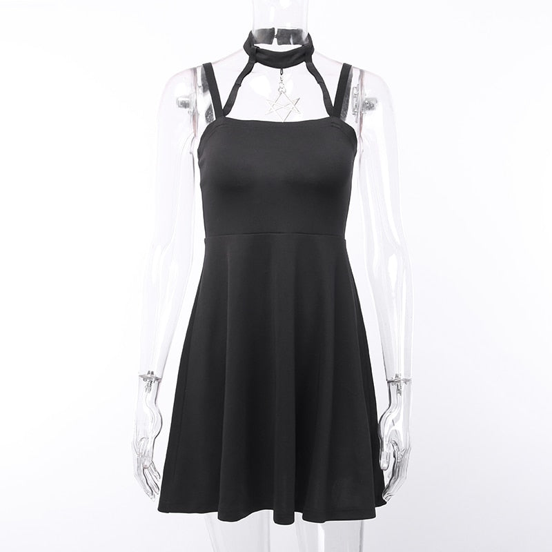 Halter Black Mini Dress