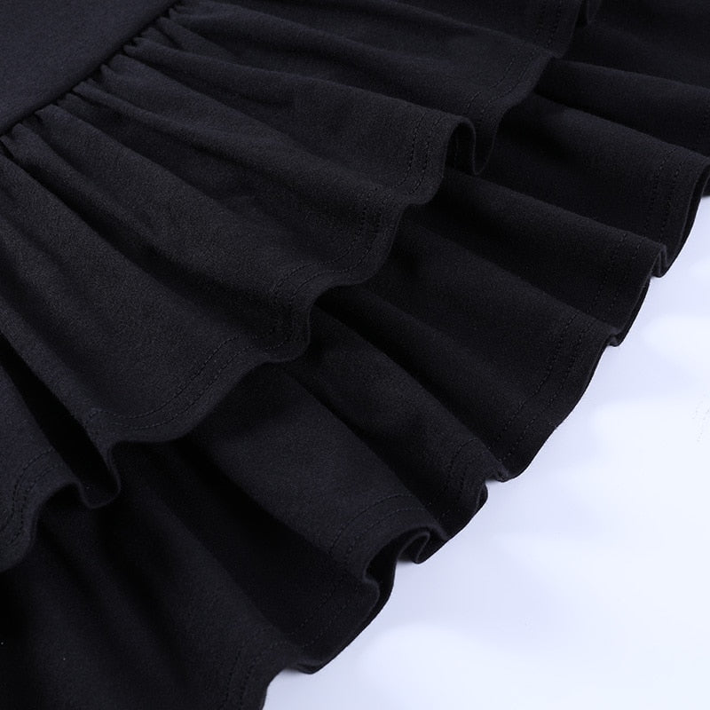 Gothic Aesthetic Black Pleated Skirt freeshipping - Chagothic