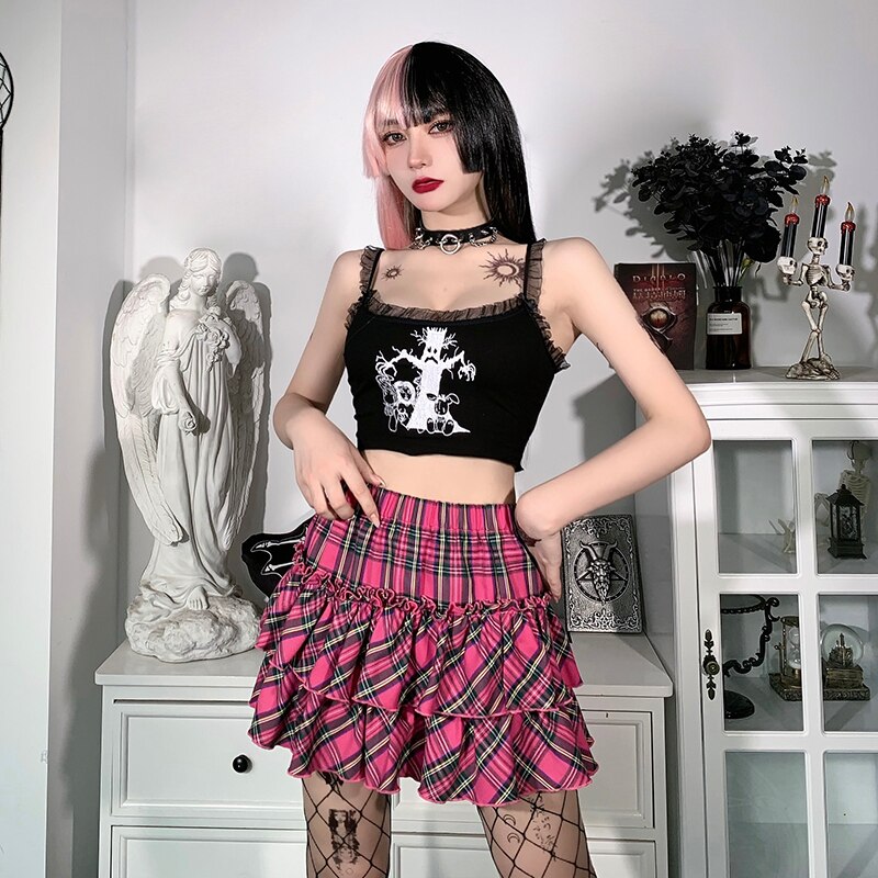 Gothic Darkness Print Knitted Top