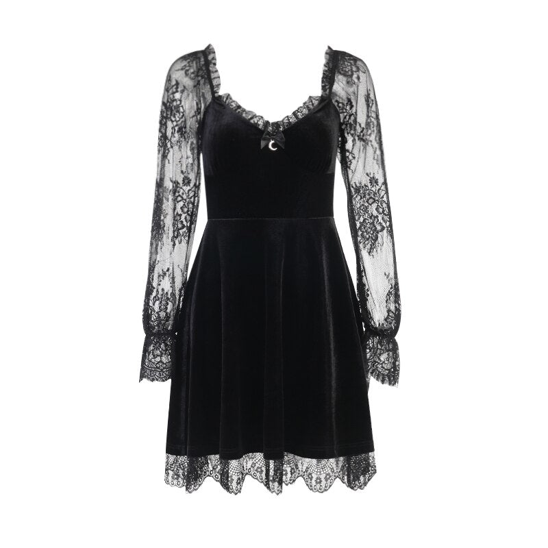Gothic  Line Mini Dress