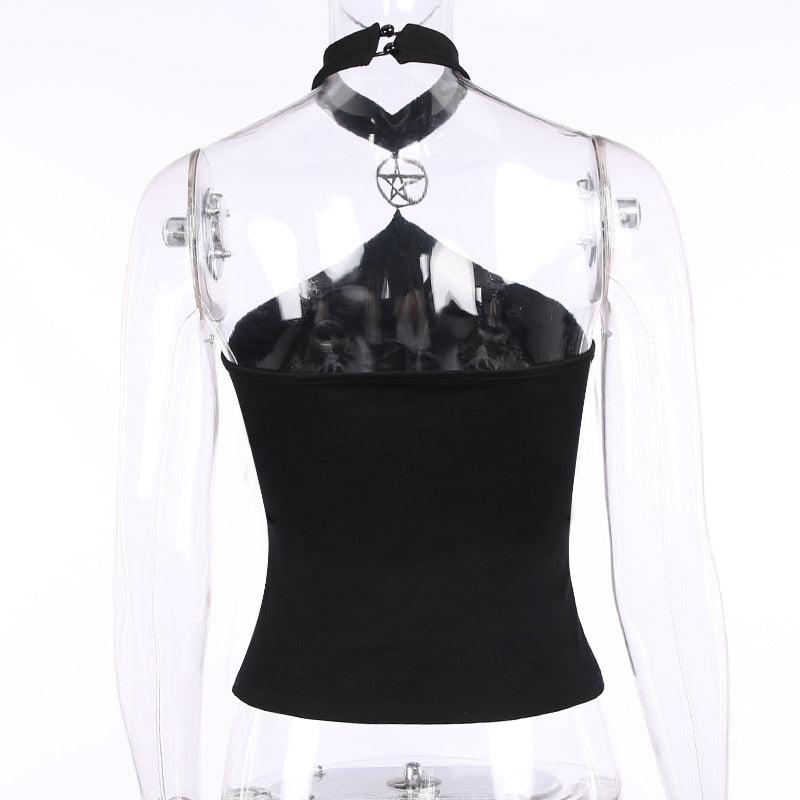 Grunge Pentagram Halter Tank
