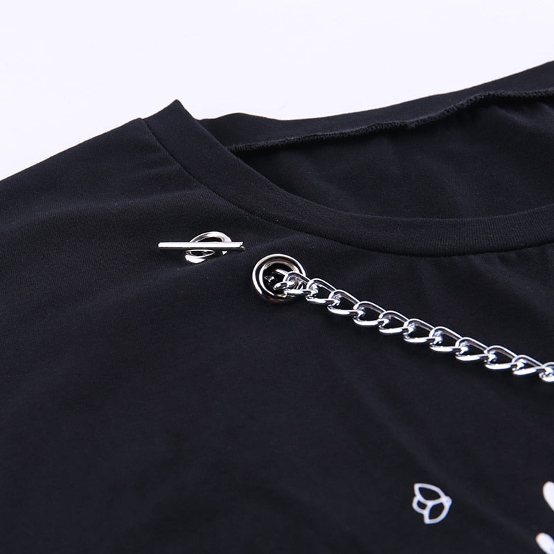 Gothic Swith Print Loose Top freeshipping - Chagothic