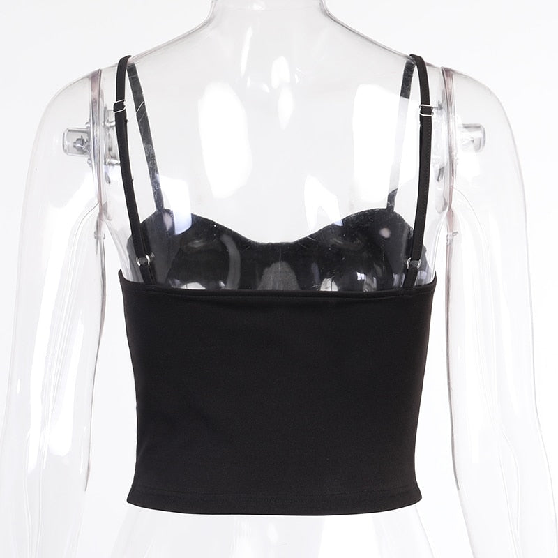 Straps Bra Build Sleeveless Corset Top Goth freeshipping - Chagothic