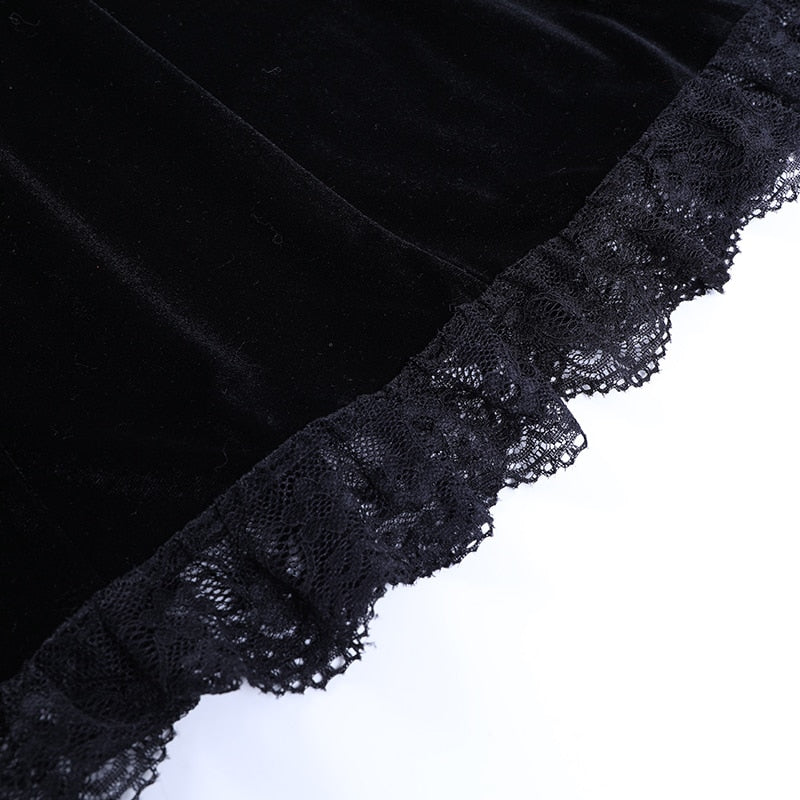 Vintage Lace Black Dress