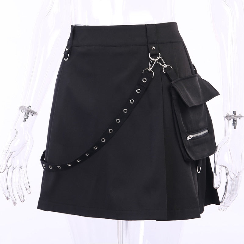 Sexy Patchwork Bandage Mini Skirt freeshipping - Chagothic