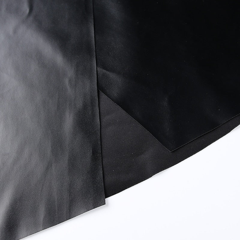 Leather High Waist Mini Skirt