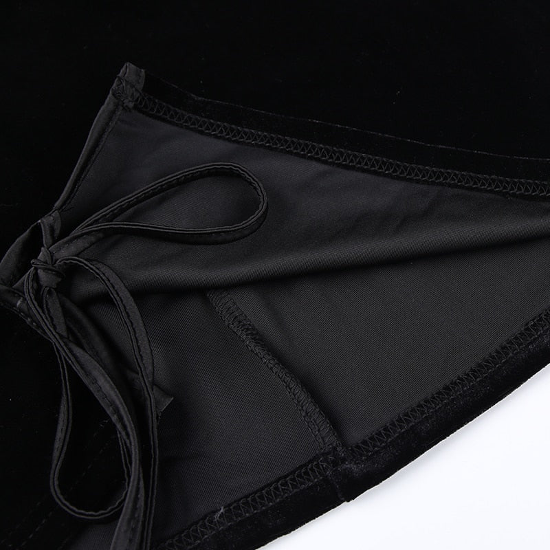 Vintage Cheongsam Black Dress