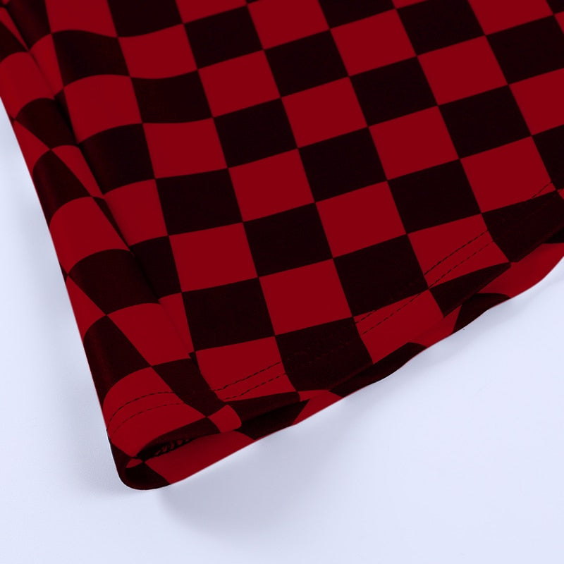 Gothic Plaid A Line Mini Skirt