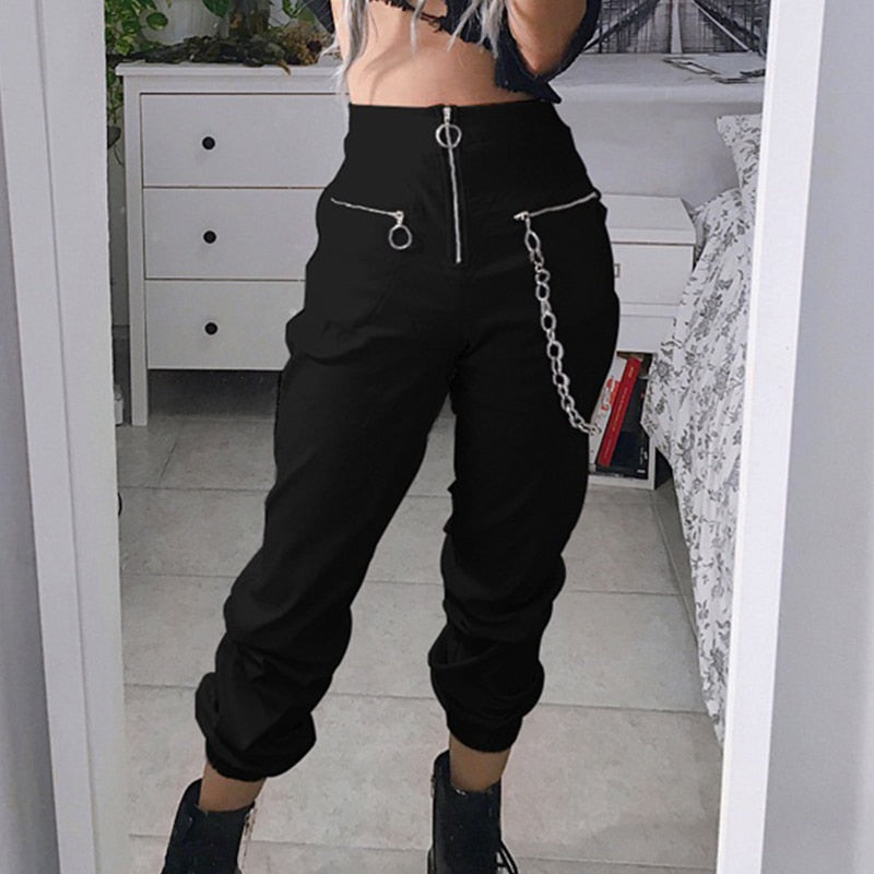 Harajuku Black Women Casual Pant