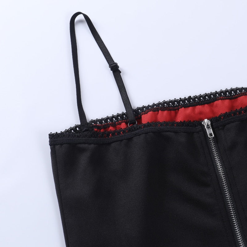 Harajuku Sexy Cut Out Zipper Top
