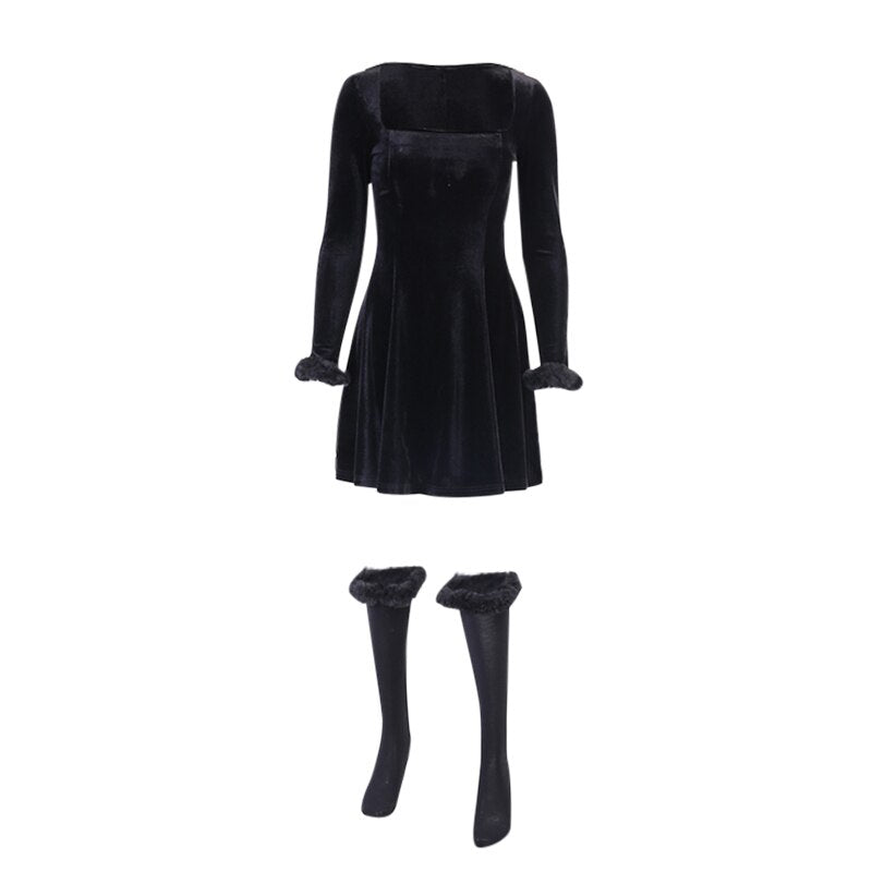 Gothic  Line Mini Dress
