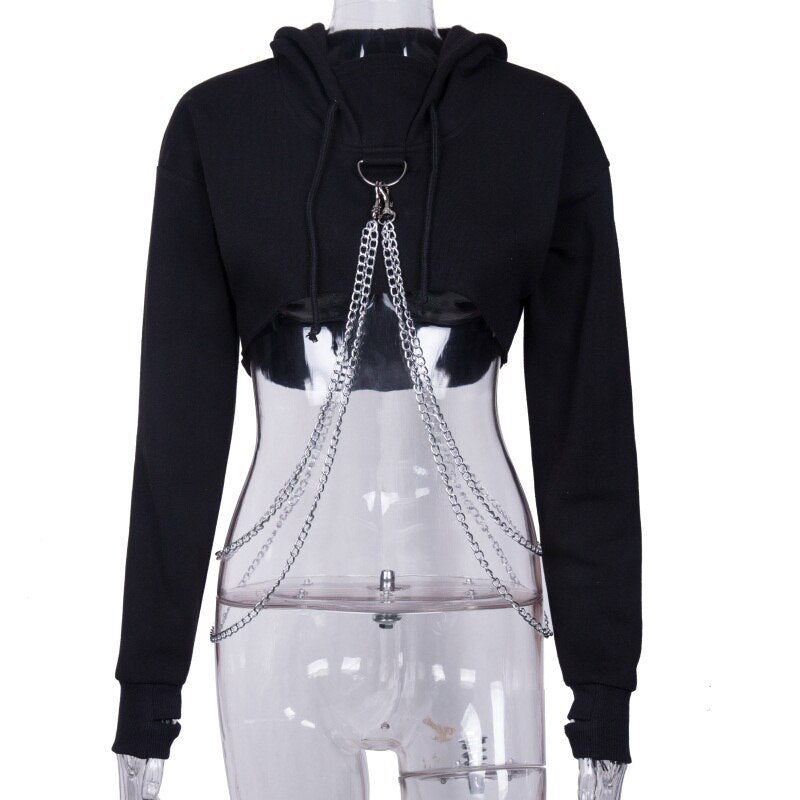 Gothic Punk Loose Chain Pullover freeshipping - Chagothic