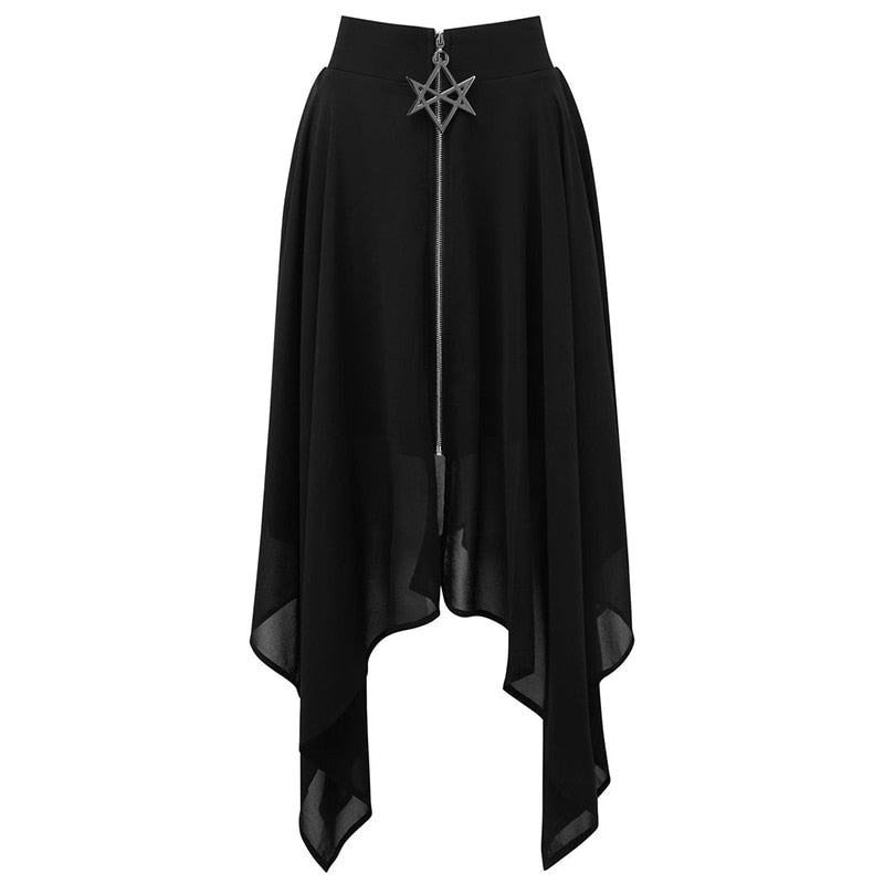 Mesh Irregular Thin Skirt