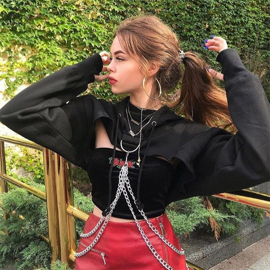 Gothic Punk Loose Chain Pullover freeshipping - Chagothic