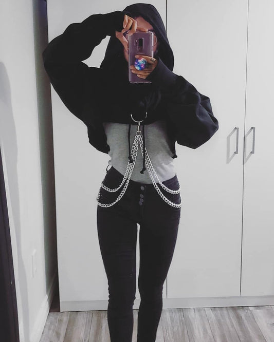 Gothic Punk Loose Chain Pullover freeshipping - Chagothic