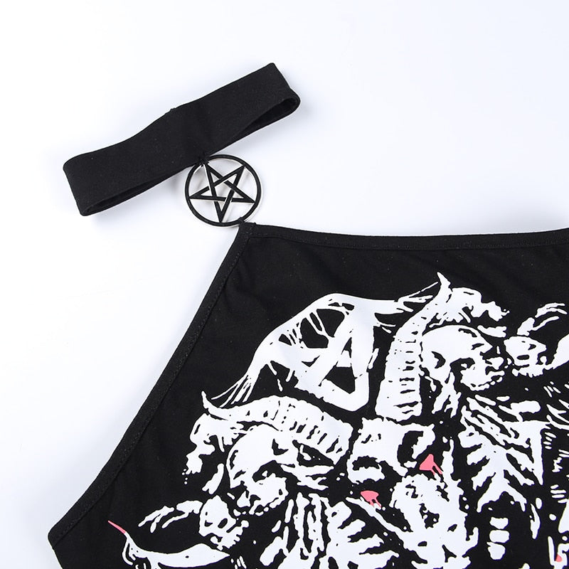 Grunge Pentagram Halter Tank