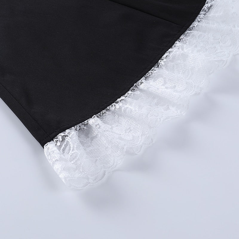 Gothic Patchwork High Waist Dress