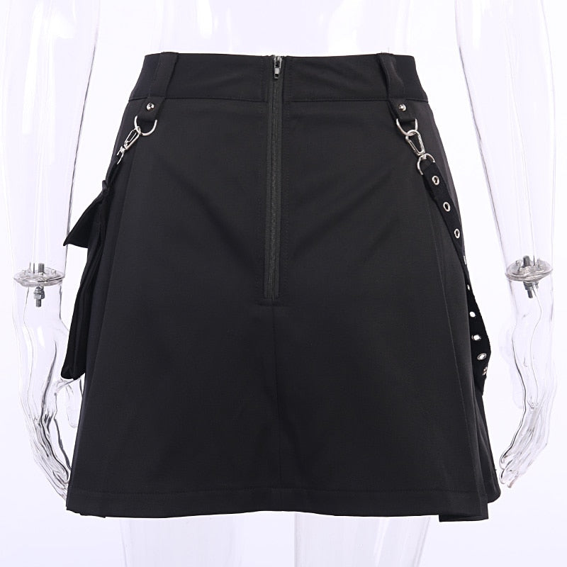 Sexy Patchwork Bandage Mini Skirt freeshipping - Chagothic