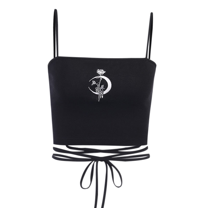 Gothic Black Camis Tank Top