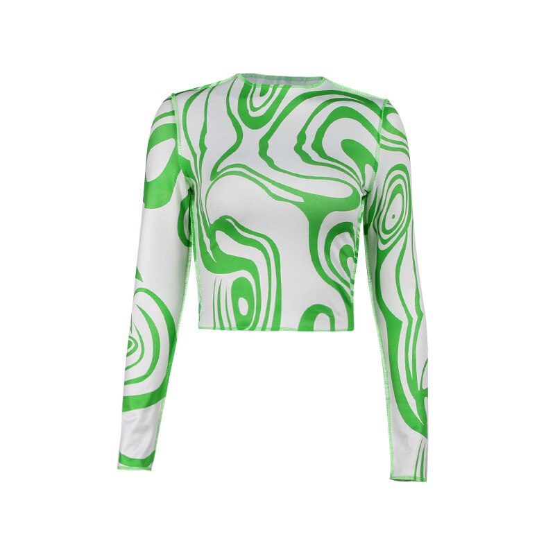 Red Swirl Print T-shirt freeshipping - Chagothic