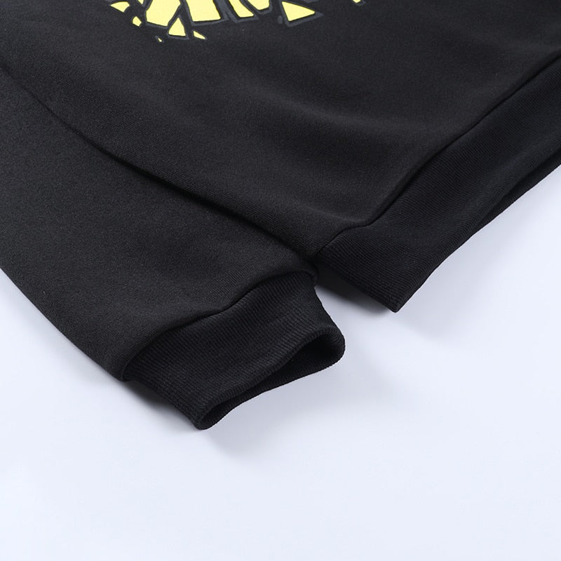 Goth Smile Emo Graphic Print Sweatshirt