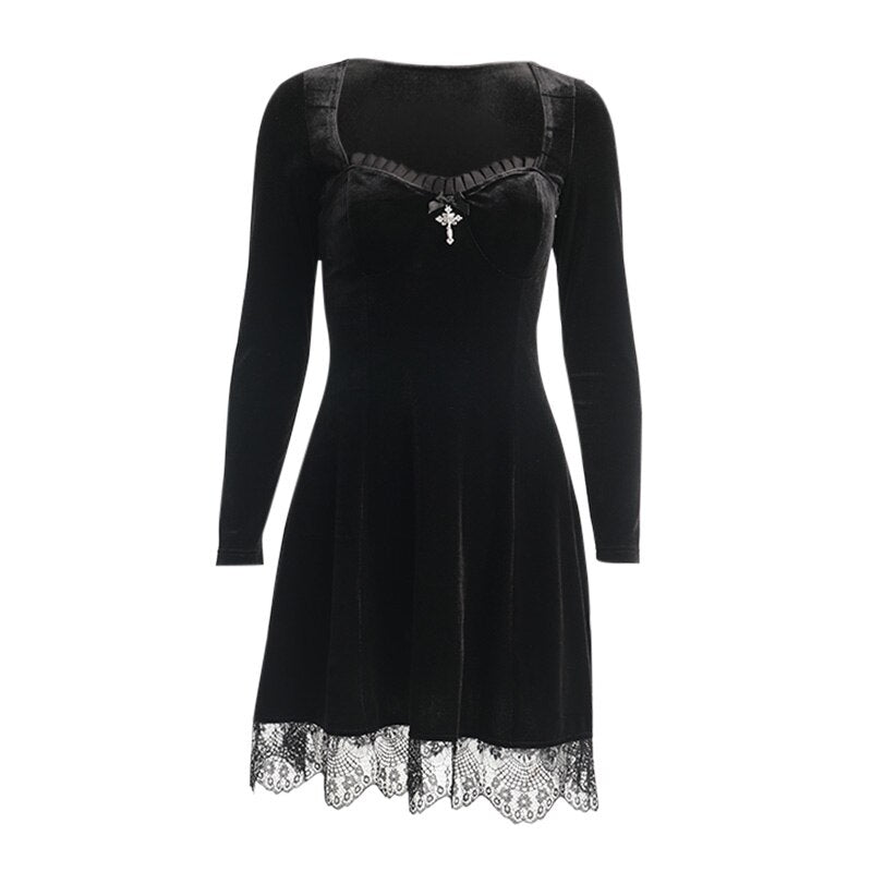 Gothic  Line Mini Dress