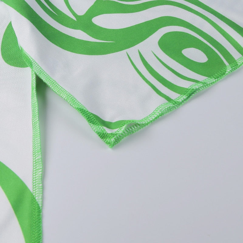 Red Swirl Print T-shirt freeshipping - Chagothic