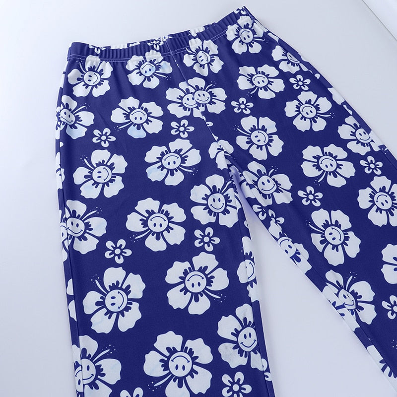 Harajuku Punk Blue Elastic Pant